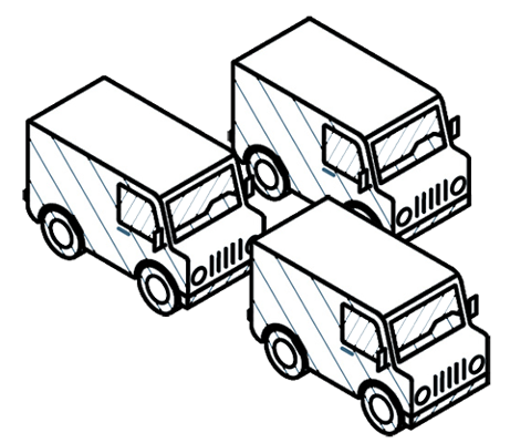 Van illustrations for our courier drivers